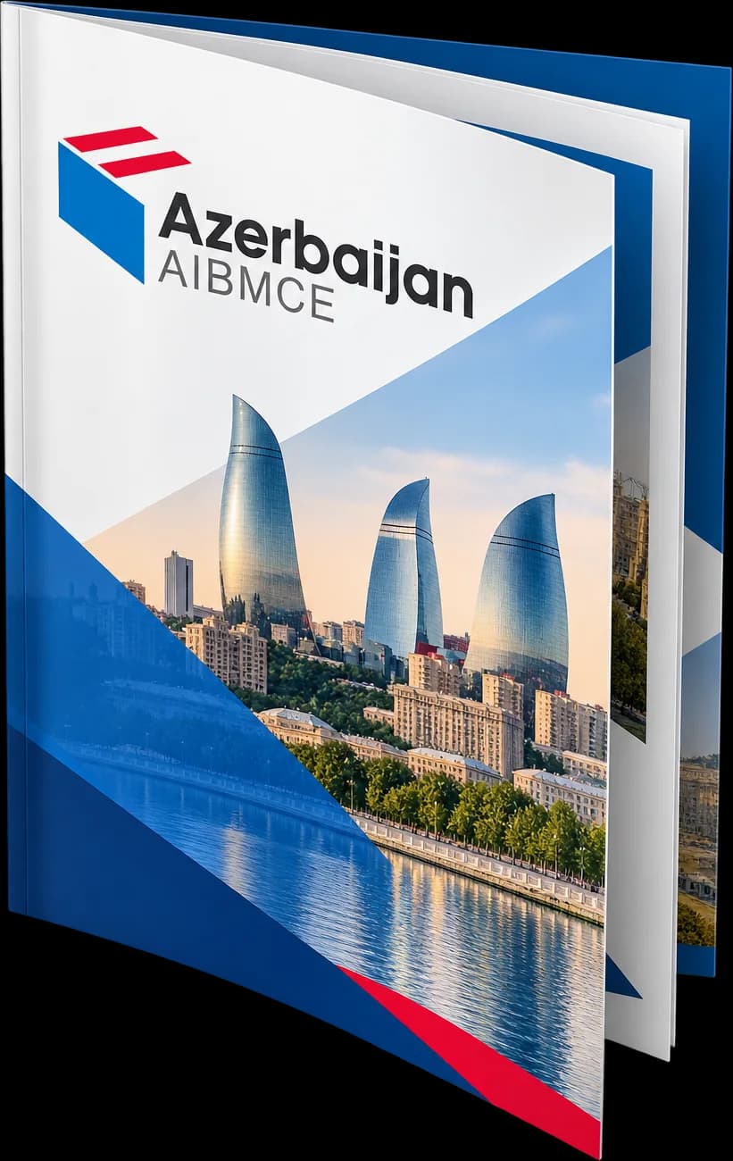 AIBMCE sərgi broşürünün maketi